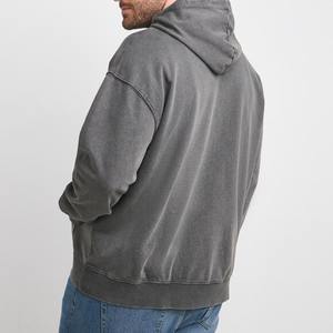 Acid Wash Hombres de alta calidad 100% Algodón Sudaderas con capucha personalizadas Sudaderas Hip hop Oversize High Street Puff Print Hoodie para hombres - Product Image 2
