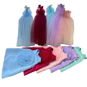 Vestido de crepé satinado de alta calidad con decoración de encaje OEM ODM Temporada de verano Top de princesa Pequeño MOQ para niñas y niños - Product Image 1