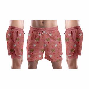 Pantalones cortos de gimnasio para hombre profesional con diseño ligero de secado rápido de verano ropa activa logotipo personalizado sublimación pantalones cortos de playa patrón sólido - Product Image 4