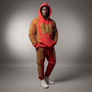 ชุดวอร์มผ้าฟลีซประดับเพชรแบบปรับแต่งได้สำหรับผู้ชาย ดีไซน์ระบายอากาศสำหรับฤดูหนาว - บริการ OEM - Product Image 3