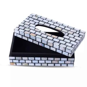 Mother of Pearl Tissue Box Table Decor <b>Napkin</b> <b>Dispenser</b> for Elegant Living Rooms Tables Tissue Box For Bedside Table Decor - Product Image 4