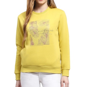 Sudadera con capucha de mujer de gran tamaño recortada alta personalizada sudadera transpirable de punto de invierno informal - Product Image 1