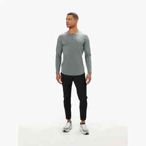 Buttery Soft 62% Polyester 33% Cotton 5% Long Sleeves <b>Henley</b> Curve <b>Henley</b> <b>Shirt</b> - Product Image 4