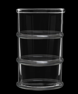 Tasse à bière en verre borosilicaté soufflé à la main en forme de baril sans poignée pour cadeaux d'affaires - Product Image 3