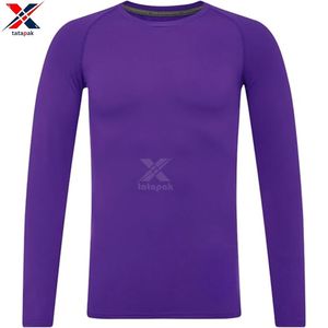 Camiseta Casual de Manga Larga con Cuello Redondo para Hombre, Bordado Personalizado en la Parte Delantera, Diseño a Cuadros, Transpirable, de Secado Rápido, 200 Gramos, Tejido Worsted - Product Image 3