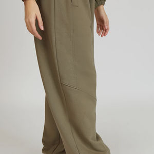 Pantalones Deportivos Casuales de Invierno para Mujer, Pantalones de Chándal Cómodos de Algodón, Talla Grande, Frente Plano, Cintura Elástica, Forro Polar, Secado Rápido, Colores Sólidos - Product Image 4