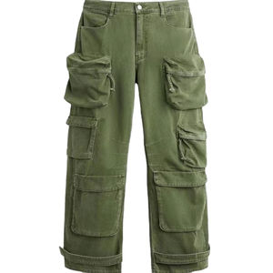 Pantalones Cargo Jogger de Pierna Ancha para Hombre, Casuales, Ligeros, 100% Algodón, Estilo Urbano, Antiarrugas, de Secado Rápido - Product Image 6