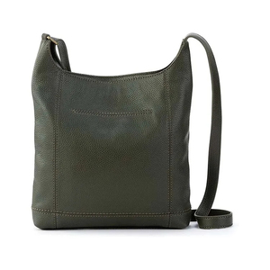 Sac hobo en cuir véritable pour femme, style minimaliste, à bandoulière, ouverture supérieure, usage quotidien, motif litchi vert, sangle unique - Product Image 4
