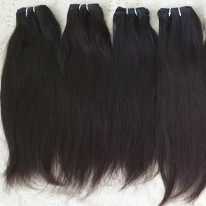 Paquets de cheveux humains droits vierges indiens | 100% Real Remy Hair Extensions Double Drawn Hair Trame pour la fabrication de perruques et la coiffure - Product Image 3