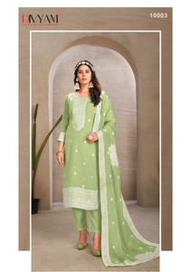 Hermoso diseño increíble color nueva variedad orgánica Kurti pantalón y Dupatta Jacquard con trabajo manual exportador mundial en línea - Product Image 4