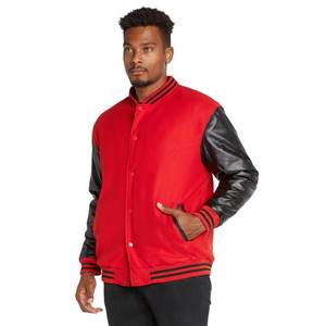 Chaquetas Varsity Hechas a Medida, Chaqueta Letterman de Alta Calidad con Cuerpo de Lana y Mangas de Cuero Genuino, Logos Bordados - Product Image 5