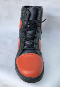 Zapatos de moto de cuero real, transpirables, a prueba de viento, de talla grande, zapatos con cordones Unisex - Product Image 6