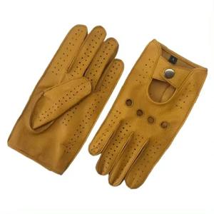 Guantes de conducción de cuero impresos con logotipo profesional del fabricante Calidad fina con la mejor tarifa para uso en automóviles y motocicletas - Product Image 6