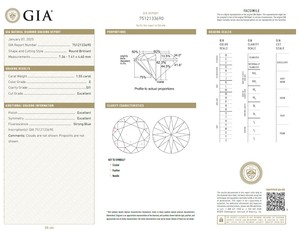 B2B D'Vins Jewels para GIA Certified 1,56 CT Diamante blanco suelto Natural Redondo J Color FL FLOW Pureza EX Corte pulido - Product Image 2