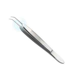 Pinzas McPherson Reutilizables Anguladas de 7.5mm con Mandíbulas Largas, Herramientas de Microcirugía Oftálmica de Precisión, Kit Certificado CE ISO - Product Image 2
