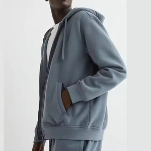 Men's Premium Quality Fleece Hoodie Custom <b>Plain</b> <b>Sweatshirt</b> for Streetwear Best Cotton Top for Winter Made Polyester/Cotton - Product Image 2