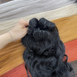 Top Luxury Vietnamese Remy Double Drawn Human <b>Extensions</b> Soft Silky Machine Weft Color Natural Style 100g - Product Image 3