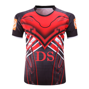 OEM vente en gros 2025 nouveau design unisexe chemises de rugby meilleure qualité ensemble respirant pour adultes enfants dégradé de couleur numérique personnalisé - Product Image 3