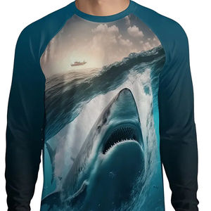 Camisa de Manga Larga de Forro Polar Satinado de Secado Rápido Personalizada para Hombre, para Actividades Casuales al Aire Libre de Invierno, Ropa de Pesca, Cálida con Botones - Product Image 1