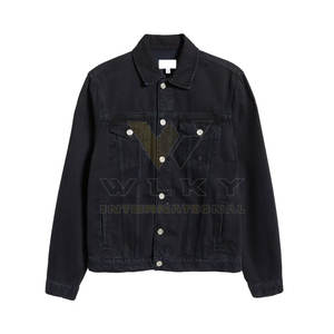 Veste en jean sur mesure pour homme, couleur unie, prix bas, meilleure vente - Product Image 4