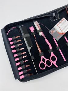 Kit d'outils de qualité supérieure Micro Link pour extensions de cheveux Pro Press Tape Plier Pink Rose Gold Outils d'extension de cheveux de qualité chirurgicale - Product Image 2