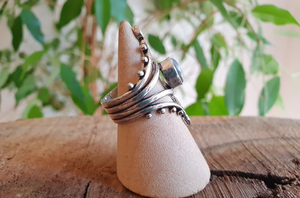 Bague en pierres précieuses de Labradorite naturelle de haute qualité pour bijoux 925 en argent Sterling bijoux en gros bague faite à la main - Product Image 3