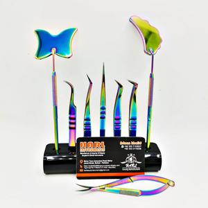 แหนบต่อขนตาสแตนเลสอุปกรณ์ขนตาแบบครอบคลุมรวมถึงกรรไกรสปริงสำหรับติดกระจก - Product Image 2