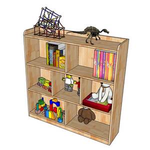 <b>Rubber</b> Wood Bookshelf 120x30x120cm for Kids' Room Living Room Use Toys Organizer Standing Type KTMN001 - Product Image 2