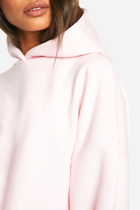 Nouveaux sweats à capuche pour femmes de qualité supérieure, tendance, pour un usage quotidien décontracté, coupe ample, épaules tombantes, couleur unie, imprimé personnalisé. - Product Image 2