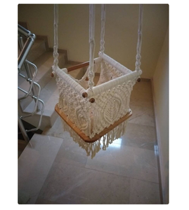 CUSTOMIZE HIGH TWISTED COTTON CORD HANDMADE <b>SWING</b> CHAIR for BABY BIRTHDAY GIFT - Product Image 2