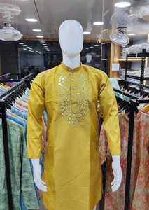 ชุดนอน Kurta สำหรับผู้ชายงานกระจกจริงเทศกาลดีไซน์เนอร์ - Product Image 2