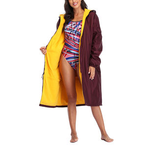 High Quality Youth Fleece Lining Swim Parka Unisex Swimming Team <b>Towel</b> Sherpa Fleece Lined Breathable Swim Parka Breathable - Product Image 3