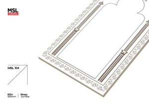 กระเบื้องพอร์ซเลนเคลือบเงา MSL Vector 3D Designer ขนาด 600x1200 มม. ป้องกันแบคทีเรีย ลายหิน สำหรับตกแต่งภายใน โรงแรม วิลล่า อพาร์ทเมนต์ ติดตั้งง่าย - Product Image 6