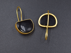 ต่างหูแฟชั่นสุดฮิต ต่างหูทอง 18k ชุบทองเหลือง ประดับด้วยหิน ต่างหูห้อย  ผู้ผลิตและผู้จัดจำหน่าย - Product Image 3