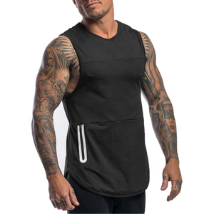 Sleeveless Sportswear <b>Singlet</b> Plus Size Workout Fitness Gym Tank Top <b>Man</b> Solid Sport Vest - Product Image 4