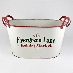 Yuletide Corner planter ในวัยโลหะเสร็จสำหรับแสดงวันหยุดต้นสน poinsettia และพืชกลางแจ้งตามเทศกาล - Product Image 4