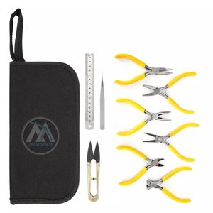 9pcs Professional DIY Jewelry Pliers Tools Kit New Condition Flat Bent Nez Pliers - Product Image 1