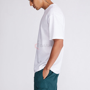 T-shirt en coton pour hommes et femmes de haute qualité coupe régulière t-shirt décontracté printemps été uni logo personnalisé vente en gros - Product Image 1