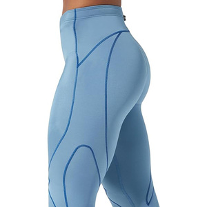 Vente en gros OEM vêtements de sport taille haute sans couture leggings de yoga collants d'entraînement de compression de couleur unie personnalisables pantalons - Product Image 5