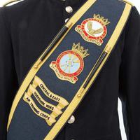 Écharpes d'uniforme d'officier en gros 100% Écharpes de cérémonie brodées à la main
