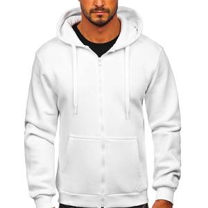 Sudadera con Capucha y Cremallera para Hombre, Estilo Deportivo, para Otoño e Invierno, Ecológica, 100% Algodón, Forro Polar, Resistente al Viento, Transpirable, Estampada, con Bolsillos - Product Image 3