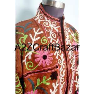 Chaqueta Corta Bordada a Mano, Estilo Étnico, Abrigo de Otoño Invierno, Ecológico, Transpirable, de Secado Rápido, Moda Tradicional - Product Image 3