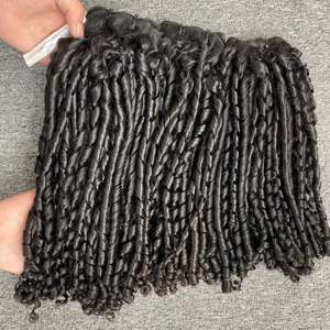 วิกผมต่อผมมนุษย์สีดำธรรมชาติขนาด10-30นิ้วสำหรับพิกซี่ผมหยิกแบบดิบจากเวียดนาม - Product Image 1