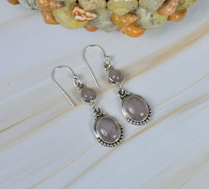 925 argent Sterling massif goutte de haute qualité incroyable ovale coupe rose Rose Quartz pierre précieuse à la mode fantaisie forme belle conception - Product Image 3