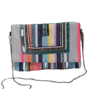 Nueva llegada artesanía de lujo Banjara bolso diseñador Boho indio Vintage flecos satén moneda bolso de noche mujeres Venta caliente Qatar - Product Image 1