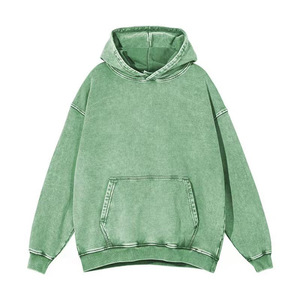 420g poids lourd pierre lavé à capuche Vintage neige lavage polaire doublé unisexe Streetwear hiver pull rétro sweat - Product Image 4