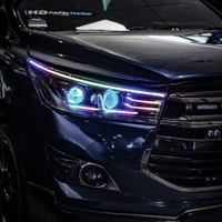 RGB DRL INNOVA REBON > Anneaux lumineux LED Angel Eyes RGB contrôlables par application, 3 pouces, universels pour phares de voiture, étanches IP65, 3000