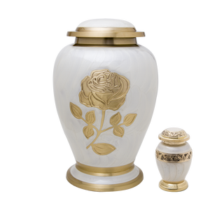 โกศทองเหลืองหล่อสำหรับขี้เถ้ากระดูกมนุษย์โกศผู้ใหญ่แกะสลักด้วยมือ - Product Image 1