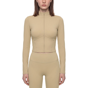 เสื้อแจ็คเก็ตออกกำลังกายและวิ่งสำหรับผู้หญิงแบบซิปเต็มตัว - Product Image 3