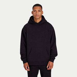 mens <b>black</b> <b>hoodie</b> and jogger set fleece tracksuit custom blank oversized streetwear private label two piece outfit wholesale - Product Image 2